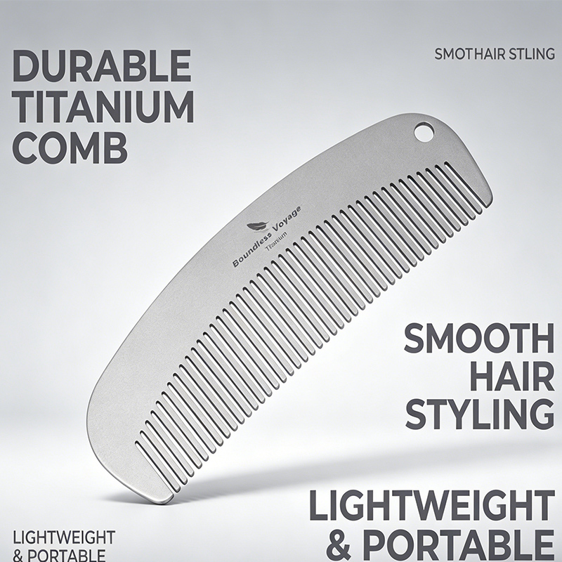 Comb Pocket Titanium - مشط تيتانيوم Boundless Voyage للشعر واللحية