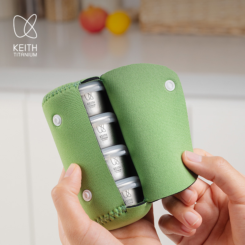 Edc Carry Pocket Pouch - حاوية كيث المحمولة من التيتانيوم النقي،