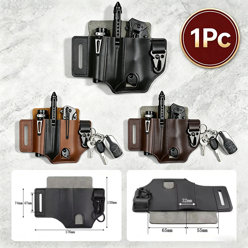 جلد البقر الخصر شماعات المحمول - مراجعة Edc Carry Pocket Pouch وسعره