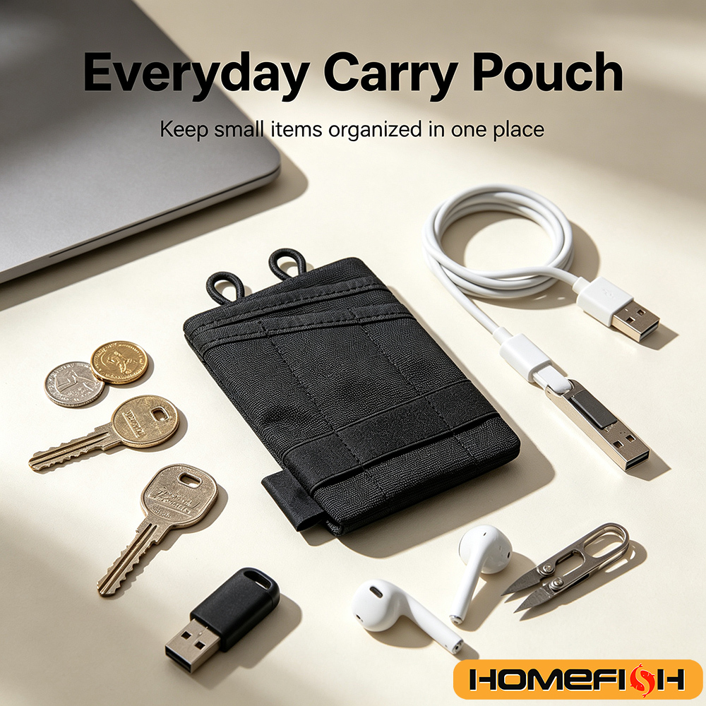 حقيبة تنظيم EDC مع منطقة لصق م - مراجعة Edc Carry Pocket Pouch وسعره