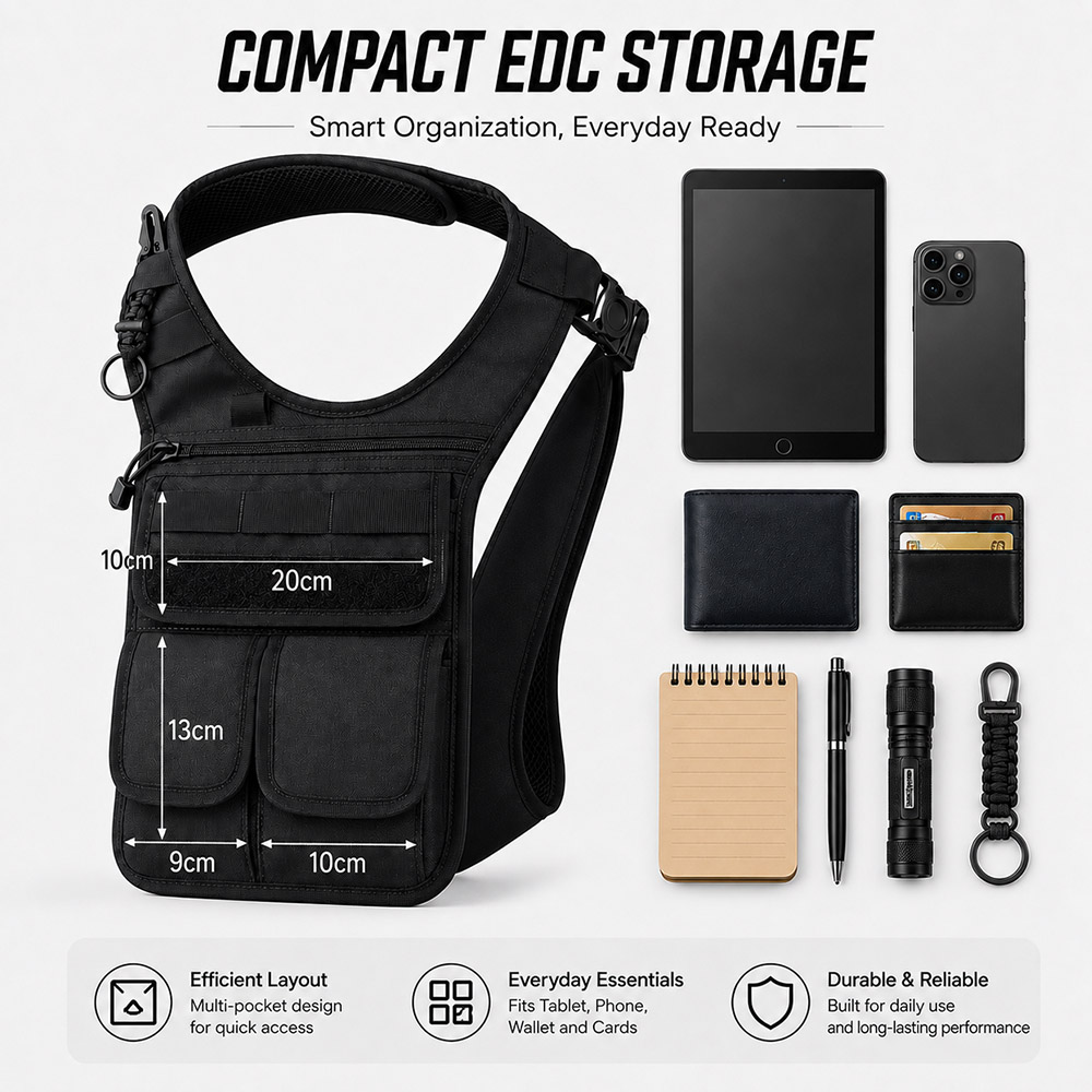 حقيبة أدوات تكتيكية مخفية تحت  - مراجعة Edc Carry Pocket Pouch وسعره