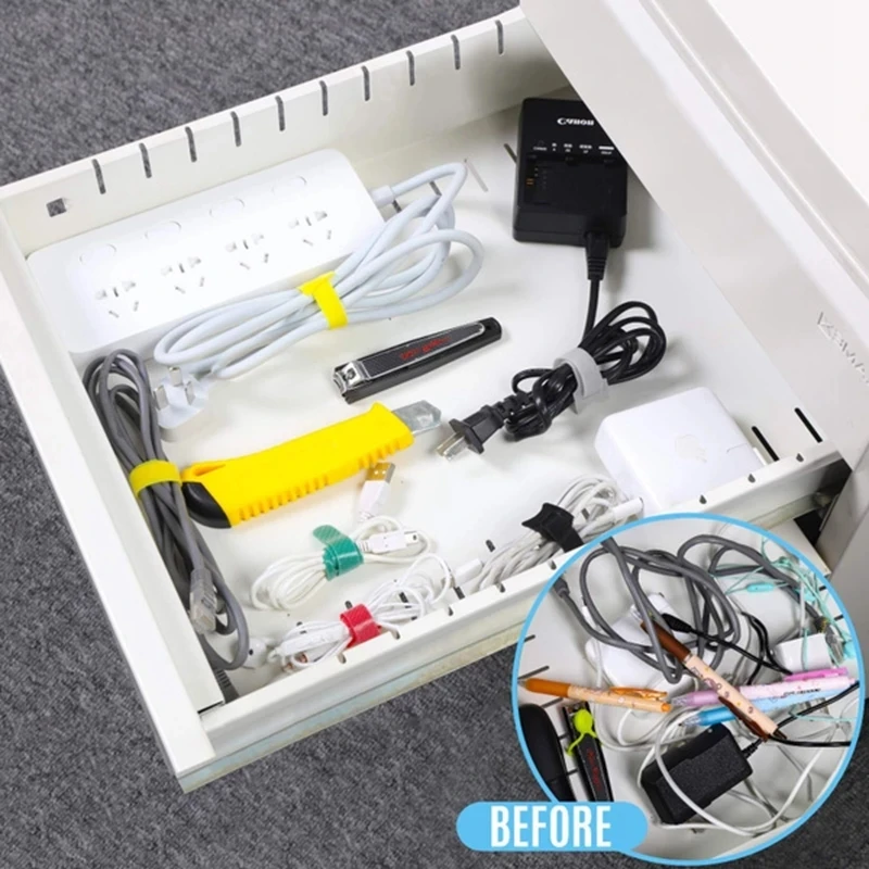 10/30/50 قطعة من أشرطة تثبيت ا - مراجعة Gear Tie Reusable وسعره