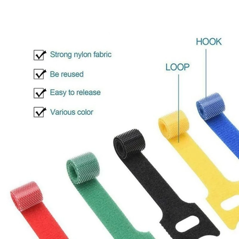 10/30/50 قطعة من أشرطة تثبيت ا - مراجعة Gear Tie Reusable وسعره